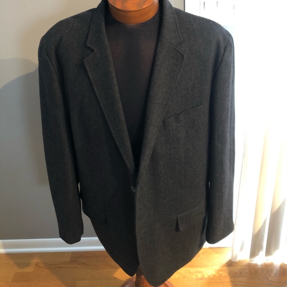 Dark gray herringbone Tasso Elba sport coat